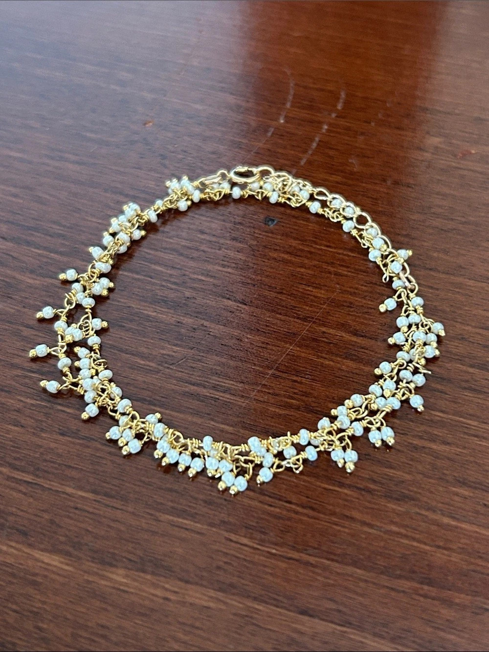 NWOT Wrap Bracelet in Gold & White